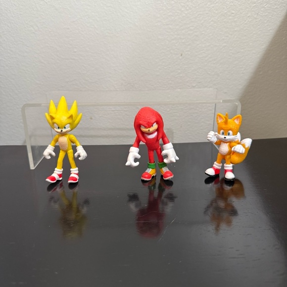 Sonic the Hedgehog Model Figures 3 Pieces Knuckles, Tales And Sonic The Hedgehog - Picture 1 of 8